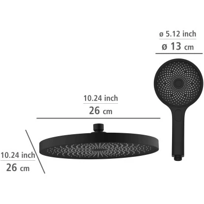 Wenko Duschsystem Softwater Schwarz 14 Wenko Duschsystem Softwater Schwarz – Bild 14