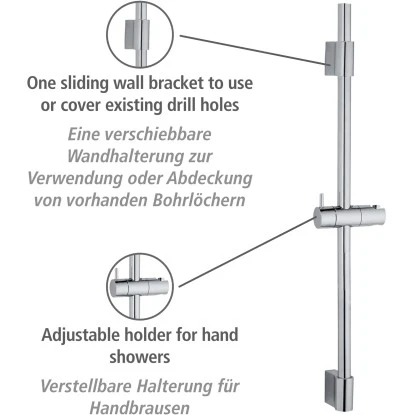 Wenko Duschstange Classic Chrom 70 Cm 2 Wenko Duschstange Classic Chrom 70 Cm – Bild 2