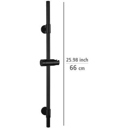 Wenko Duschstange Basic Schwarz 4 Wenko Duschstange Basic Schwarz – Bild 4