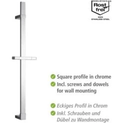Wenko Duschstange Design Chrom 68 Cm 6 Wenko Duschstange Design Chrom 68 Cm -Grohe Geschäft 903291 1068 03
