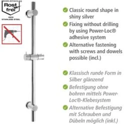 Wenko Power-Loc Duschstange Chrom Befestigen Ohne Bohren 9 Wenko Power-Loc Duschstange Chrom Befestigen Ohne Bohren -Grohe Geschäft 903304 1068 04