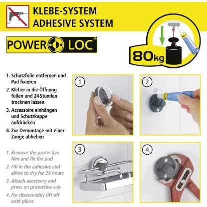 Wenko Power-Loc Duschstange Chrom Befestigen Ohne Bohren 6 Wenko Power-Loc Duschstange Chrom Befestigen Ohne Bohren – Bild 6
