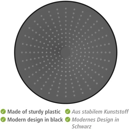 Wenko Regenduschkopf Ultimate Shower Schwarz/Grau Ø 25 Cm 5 Wenko Regenduschkopf Ultimate Shower Schwarz/Grau Ø 25 Cm – Bild 5