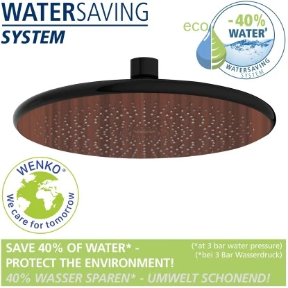 Wenko Regenduschkopf Watersaving Wood Ø 22,5 Cm 2 Wenko Regenduschkopf Watersaving Wood Ø 22,5 Cm – Bild 2