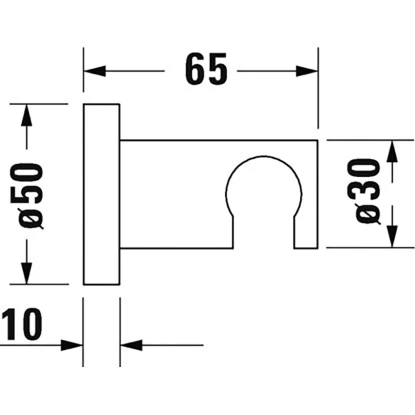 Duravit Brausehalter Mit Runder Rosette Chrom 2 Duravit Brausehalter Mit Runder Rosette Chrom – Bild 2