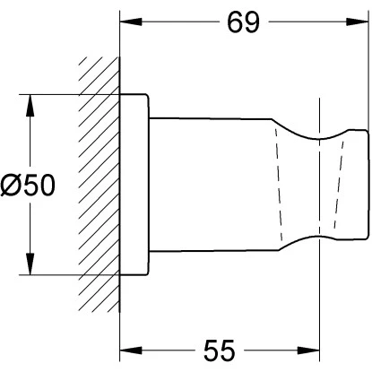 Grohe Handbrausehalter Rainshower Hard Graphite 2 Grohe Handbrausehalter Rainshower Hard Graphite – Bild 2