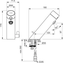 Ideal Standard Waschtischarmatur Sensorflow Mit Mischung Batterie Silk Black 5 Ideal Standard Waschtischarmatur Sensorflow Mit Mischung Batterie Silk Black -Grohe Geschäft 9792763 3049 3