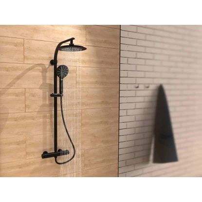 Schütte Überkopfbrause-Set Madura Fresh Schwarz Matt 2 Schütte Überkopfbrause-Set Madura Fresh Schwarz Matt – Bild 2