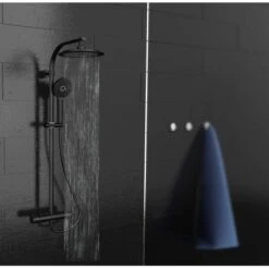 Schütte Überkopfbrause-Set Madura Fresh Schwarz Matt 8 Schütte Überkopfbrause-Set Madura Fresh Schwarz Matt -Grohe Geschäft duschsule2in1schwarzmatt 3