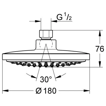 Grohe Kopfbrause Euphoria Cosmopolitan 180 2 Grohe Kopfbrause Euphoria Cosmopolitan 180 – Bild 2