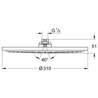 Grohe Rainshower Cosmopolitan 310 Kopfbrause 2 Grohe Rainshower Cosmopolitan 310 Kopfbrause – Bild 2