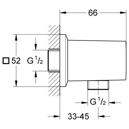 Grohe Wandanschlussbogen Allure Brilliant DN 15 2 Grohe Wandanschlussbogen Allure Brilliant DN 15 – Bild 2