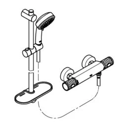 Grohe QuickFix Thermostat-Duschset Precision Feel DN 15 15 Grohe QuickFix Thermostat-Duschset Precision Feel DN 15 -Grohe Geschäft lThermostatBrausesetDN15 9