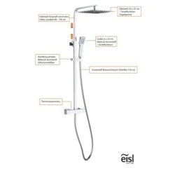 Eisl Überkopfbrause-Set Calvino Chrom Mit Thermostatarmatur 11 Eisl Überkopfbrause-Set Calvino Chrom Mit Thermostatarmatur -Grohe Geschäft opfbrausesetcalvinochrom 5