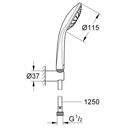 Grohe Wandhalter-Set Euphoria 110 Mono 2 Grohe Wandhalter-Set Euphoria 110 Mono – Bild 2